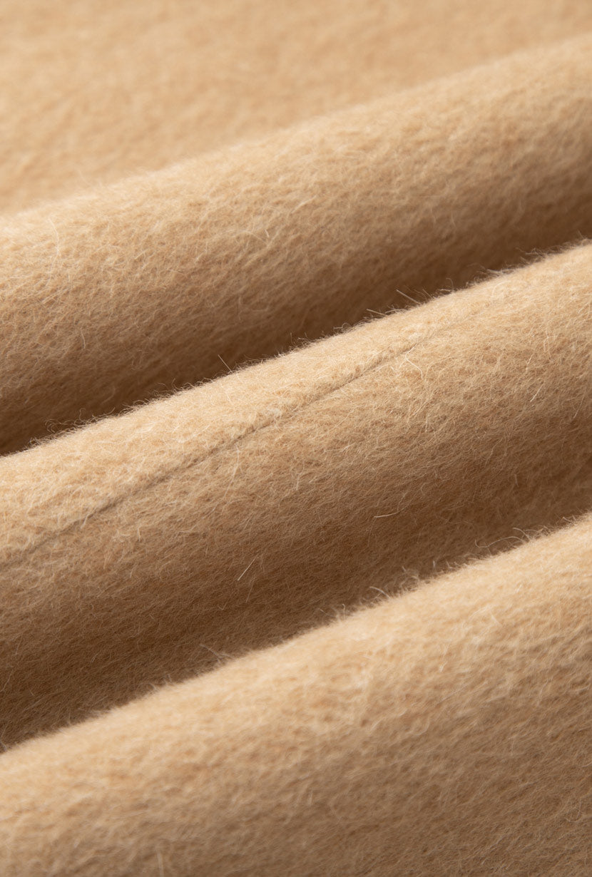 HarrietteLuxe™ Women’s Double-Face Wool Coat – Camel