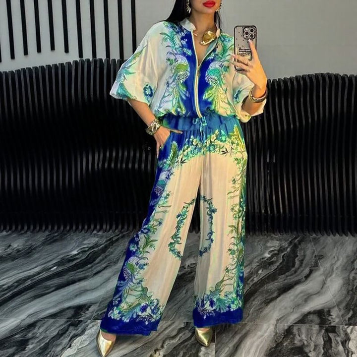 SaoriLuxe™ Women’s Satin Sport-Inspired Cultural Set