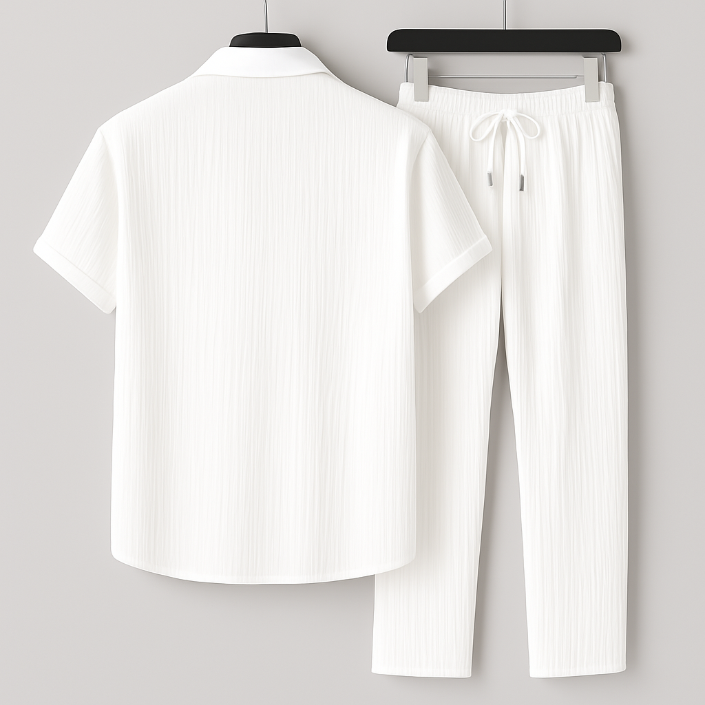 Havenford™ | Men’s Relaxed Linen Set | White / XS | Toronty Ottawa