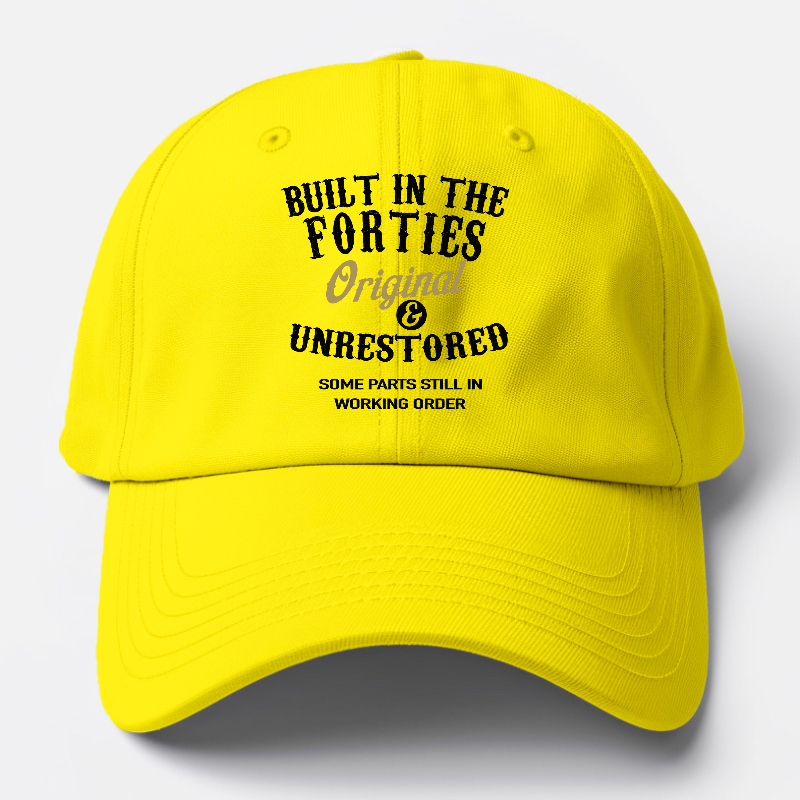 Built In The Forties Original Unrestored Some Parts Still In Working Order Baseball Cap | Yellow | Toronty Ottawa