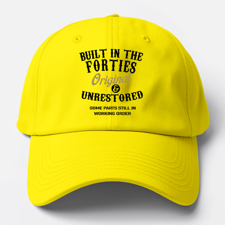 Built In The Forties Original Unrestored Some Parts Still In Working Order Baseball Cap | Yellow | Toronty Ottawa