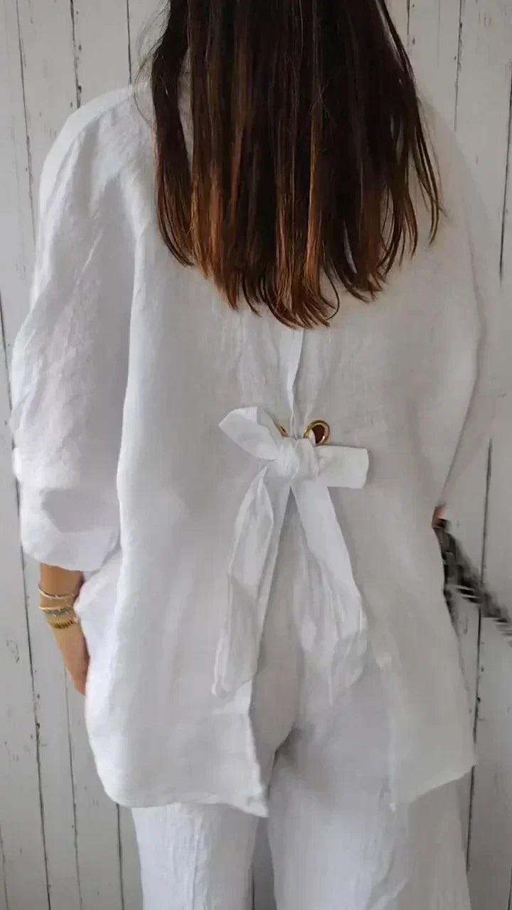 Hannah – Timeless Button-Up Shirt | Blue / S | Toronty Ottawa