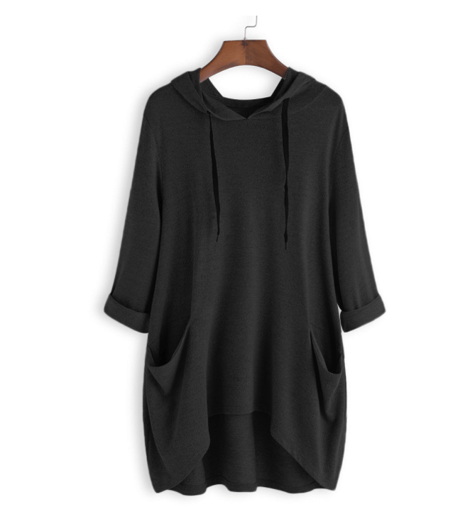 NIKA™ - OVERSIZED HOODED TUNIC | Black / UK 10 (S) | Toronty Ottawa