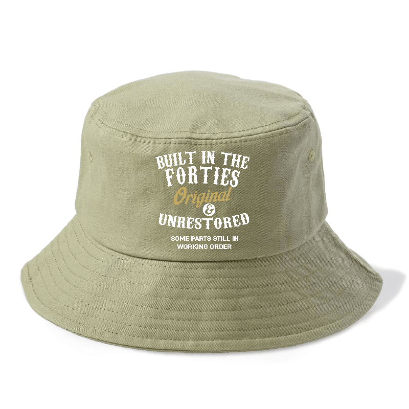 Built In The Forties Original Unrestored Some Parts Still in Working Order Bucket Hat | Army Green | Toronty Ottawa