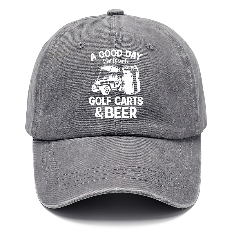 A Good Day Starts With Golf Carts And Beer Classic Cap | Urban Haze(Grey) | Toronty Ottawa