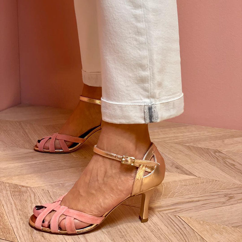 Danica – Elegant Heeled Sandals Without the Pain | Pink / 34 | Toronty Ottawa