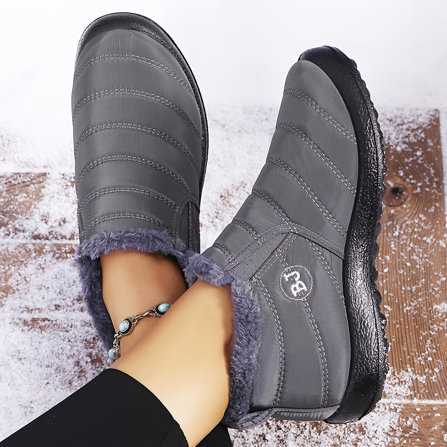 Vicky | Warm Winter Slip-On Boots.
