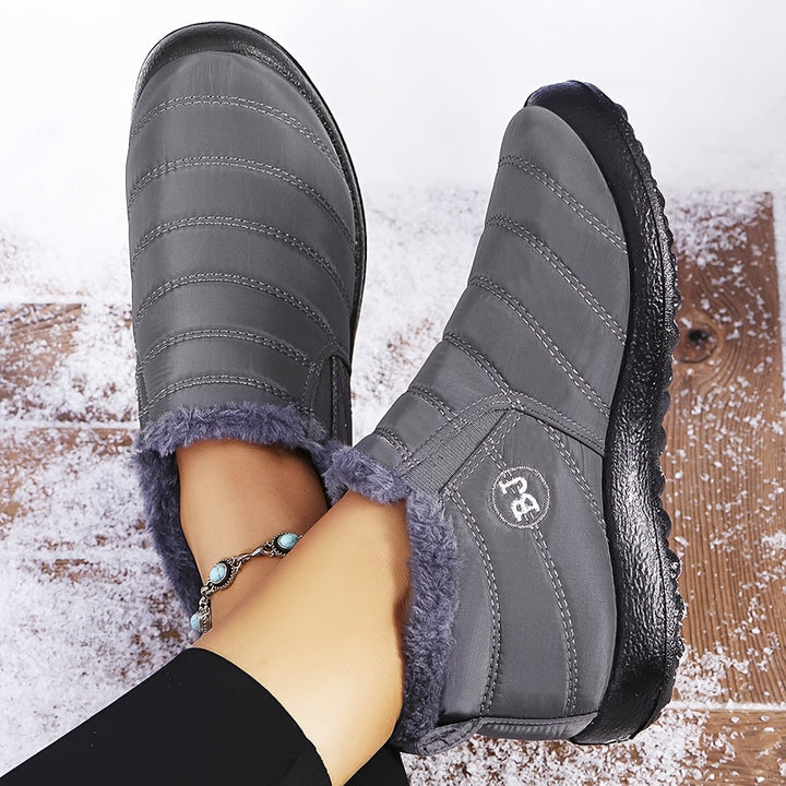 Vicky | Warm Winter Slip-On Boots.
