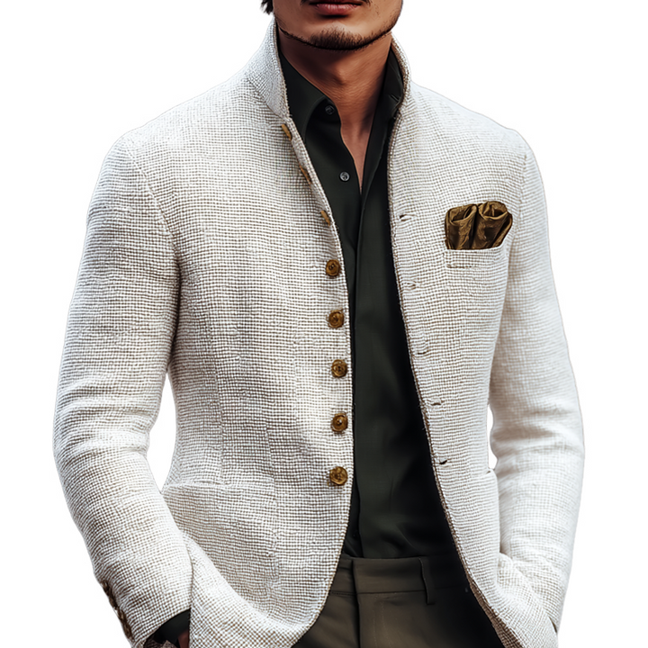 Axton™ Tweed Stand Collar | Casual Jacket