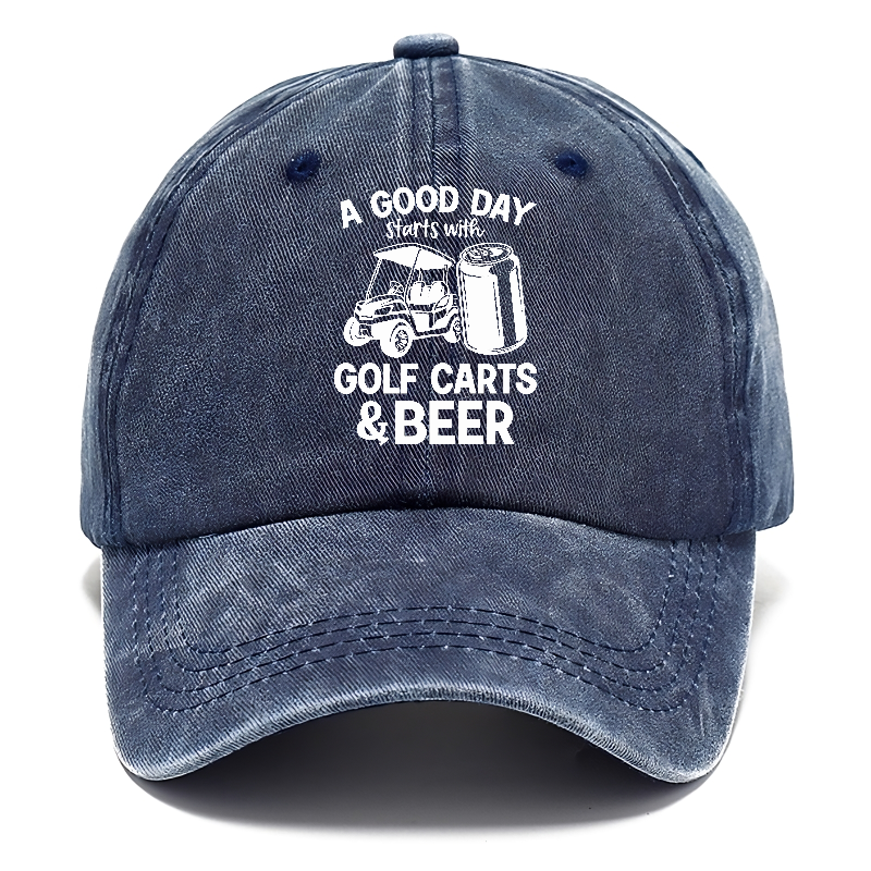 A Good Day Starts With Golf Carts And Beer Classic Cap | Twilight Navy(Blue) | Toronty Ottawa
