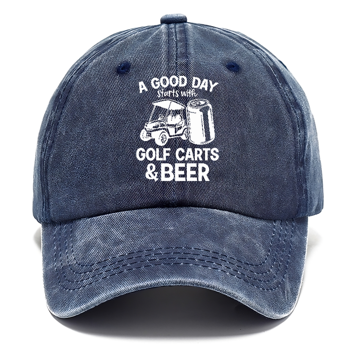 A Good Day Starts With Golf Carts And Beer Classic Cap | Twilight Navy(Blue) | Toronty Ottawa