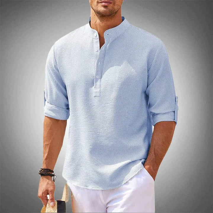 Valente™ | Cotton Tailored-Fit Breeze Shirt | Blue / S | Toronty Ottawa