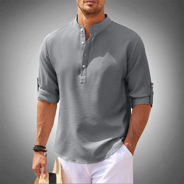 Valente™ | Cotton Tailored-Fit Breeze Shirt | Gray / S | Toronty Ottawa