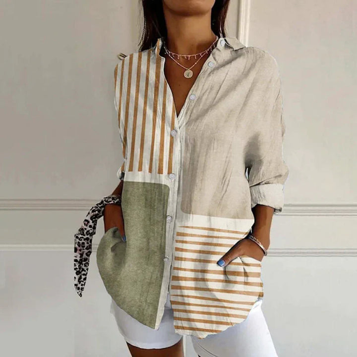 Jenna – Light Cotton Everyday Blouse | Beige / S | Toronty Ottawa