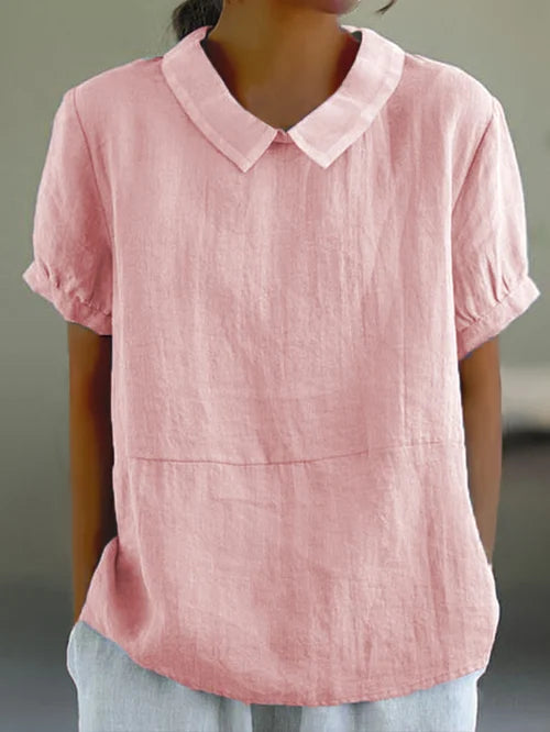 Sophie – Relaxed Collared Everyday Top | Light Pink / S | Toronty Ottawa