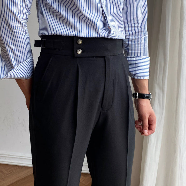 Ellingham™ | Men’s British High-Waist Slim Work Pants | Black / 29 | Toronty Ottawa