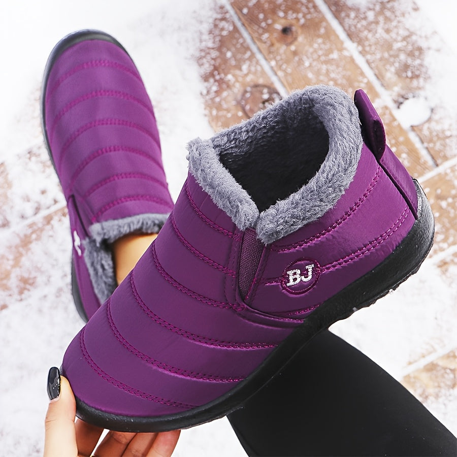 Vicky | Warm Winter Slip-On Boots.