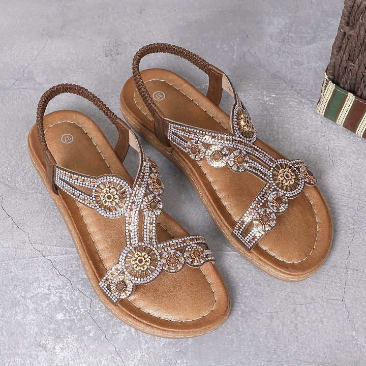 ElaraBloom™ Orthopedic Boho Sandals | Brown / 5 | Toronty Ottawa