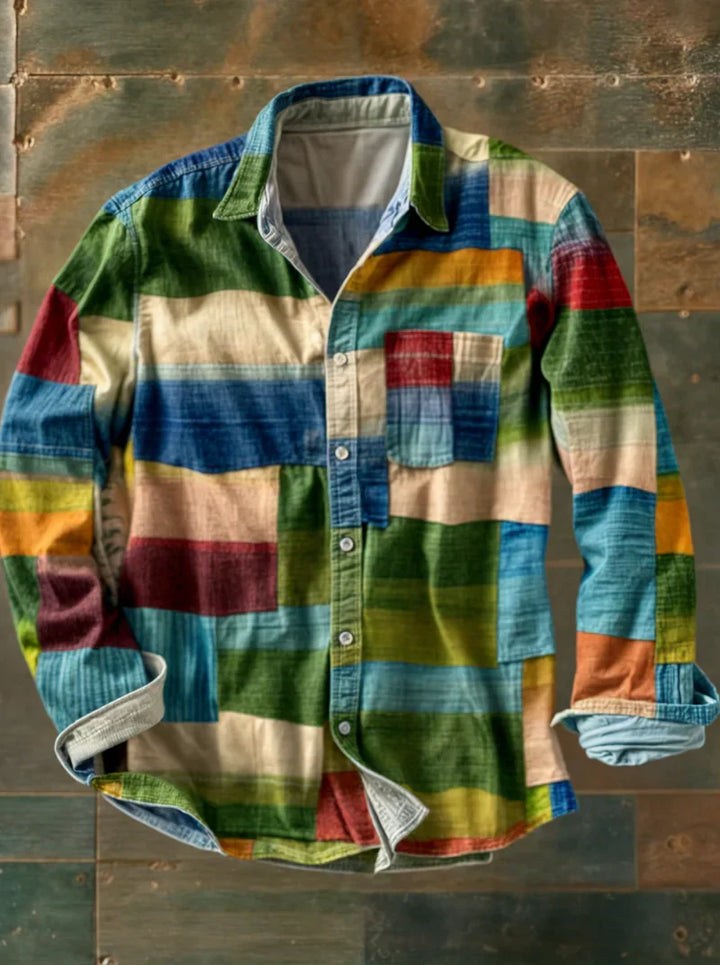 LeBoire™ Mosaic Patchwork Shirt | Green / S | Toronty Ottawa