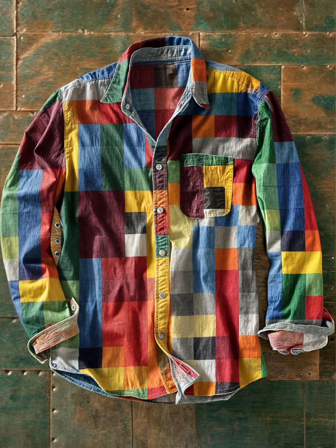 LeBoire™ Mosaic Patchwork Shirt | Colorful / S | Toronty Ottawa