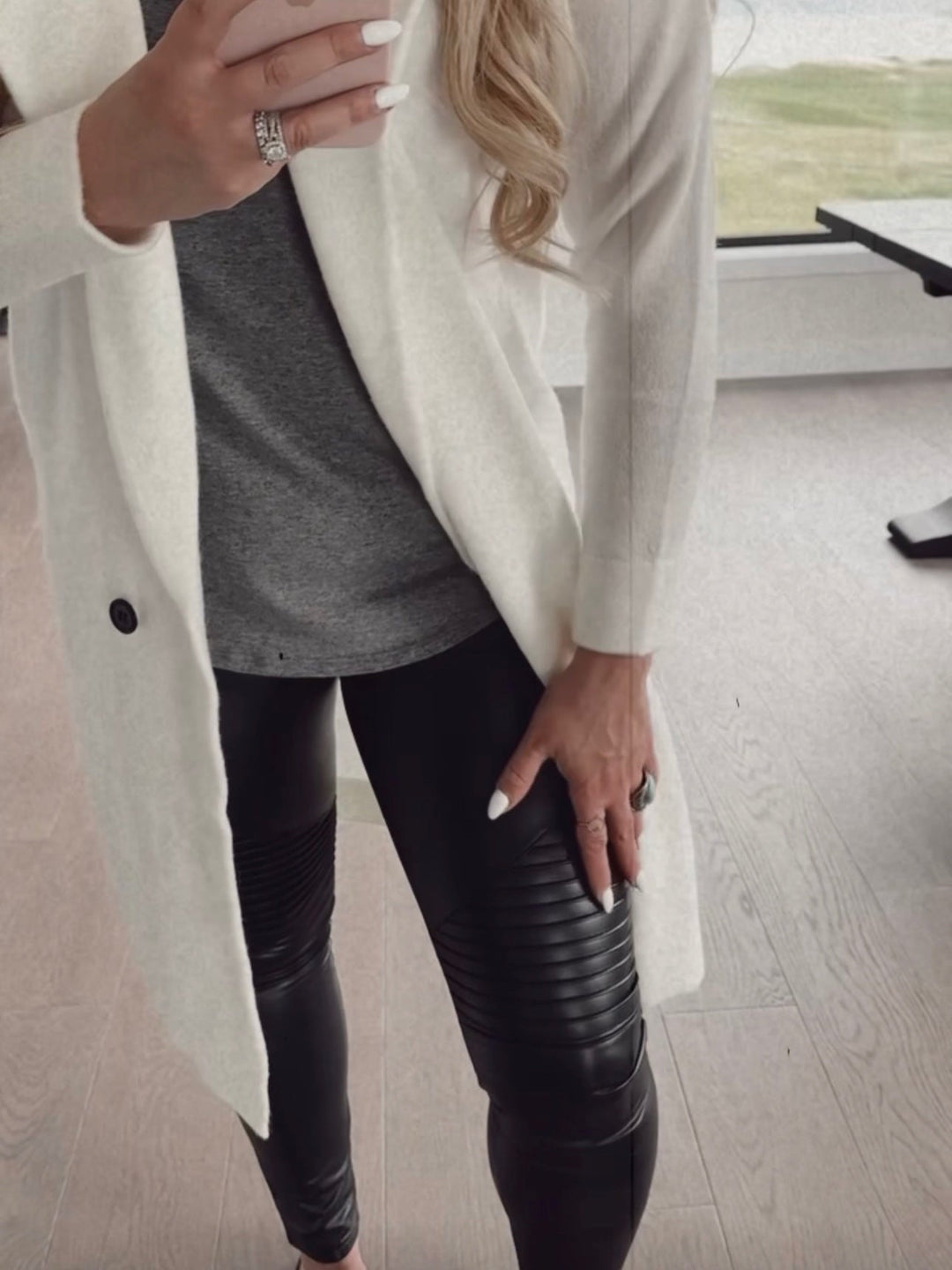 Dana | Leather Moto Leggings