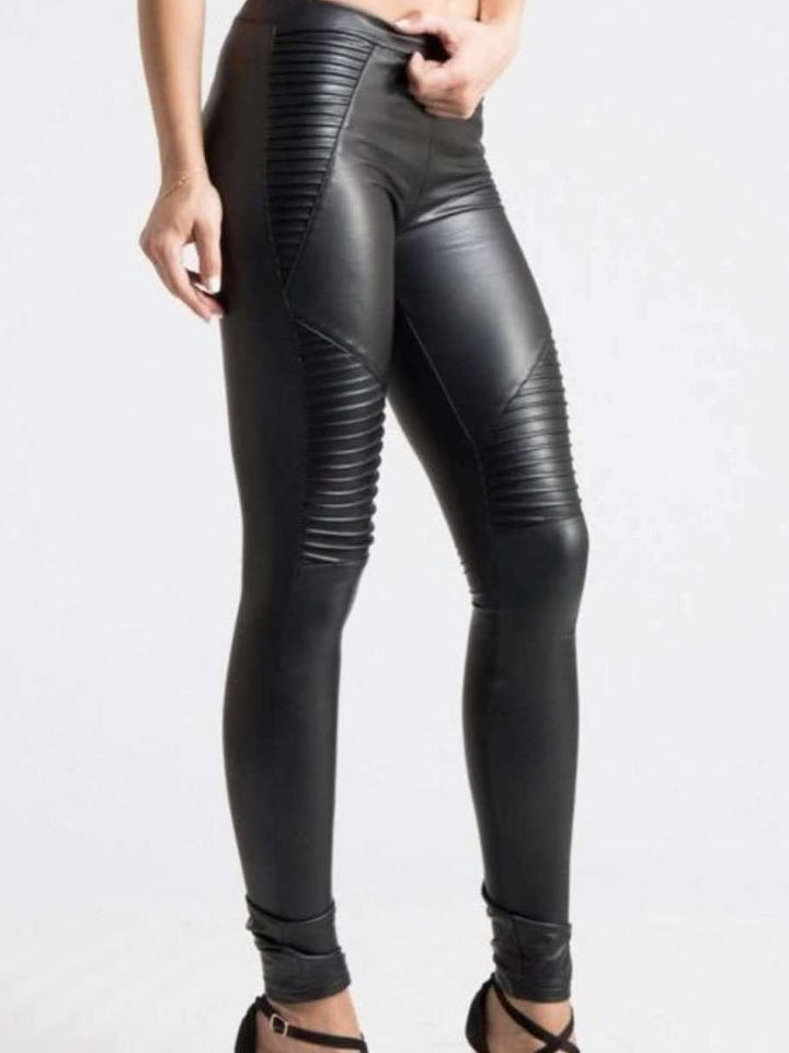Dana | Leather Moto Leggings