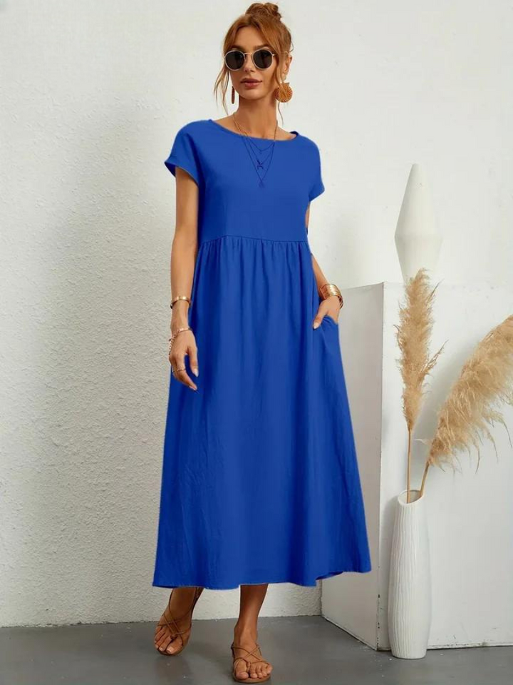 FioraLune Cotton Summer Dress | Dark Green / S | Toronty Ottawa
