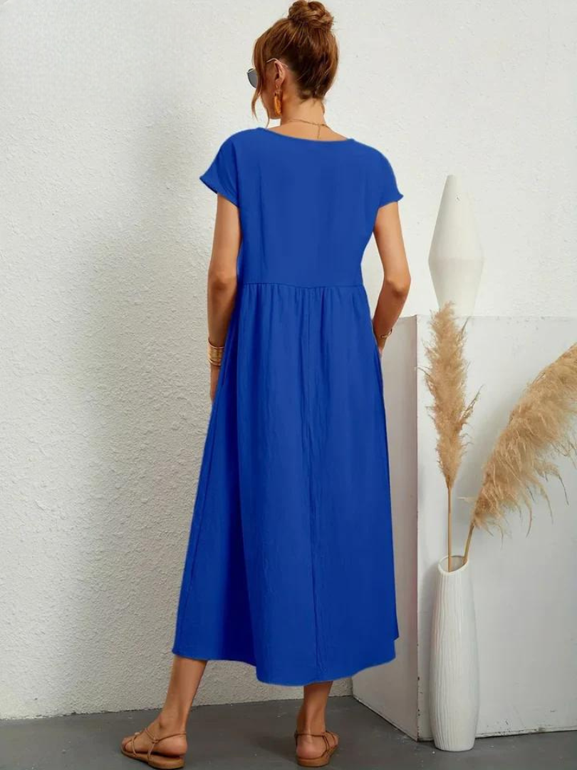FioraLune Cotton Summer Dress | Dark Green / S | Toronty Ottawa
