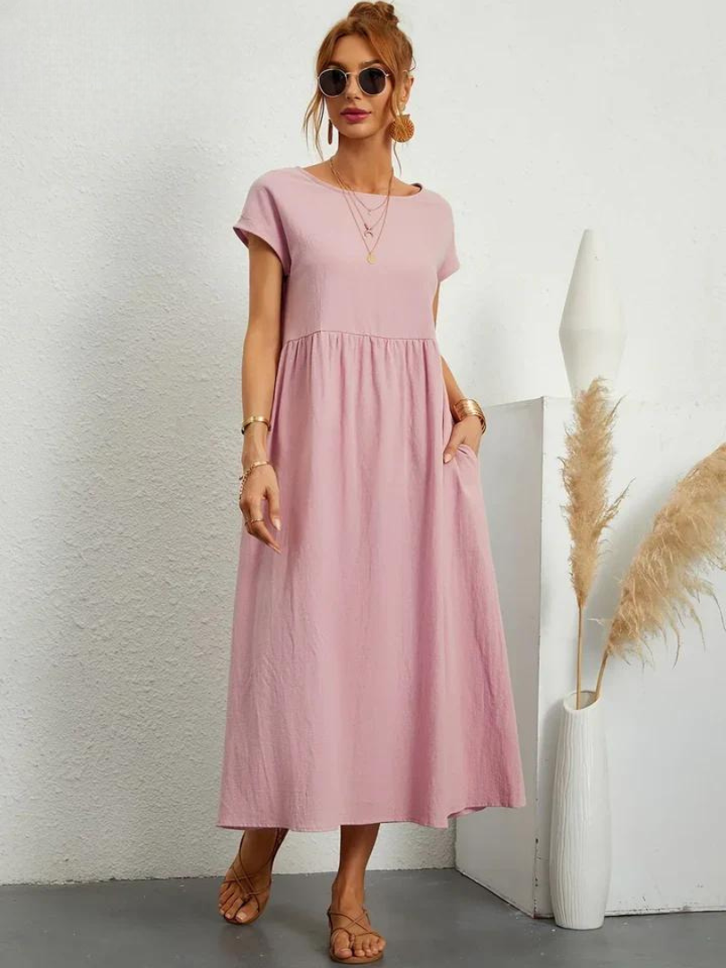 FioraLune Cotton Summer Dress | Dark Green / S | Toronty Ottawa