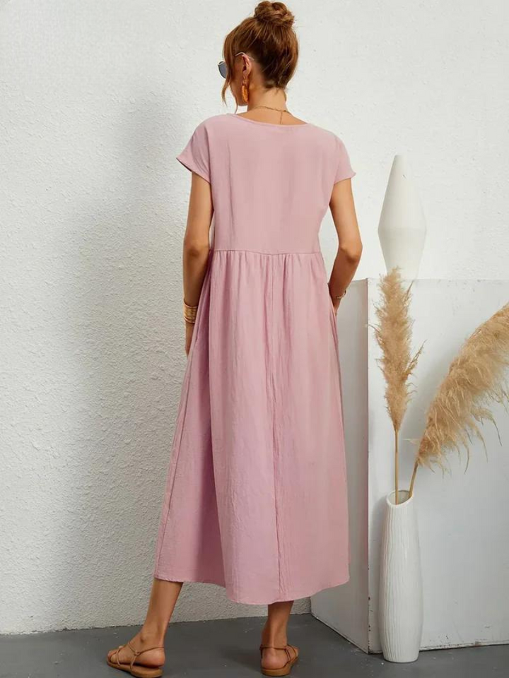 FioraLune Cotton Summer Dress | Dark Green / S | Toronty Ottawa