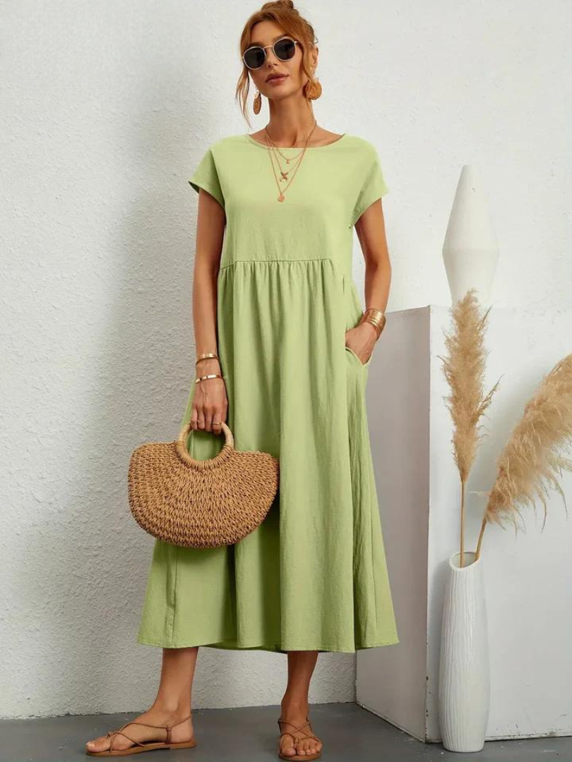 FioraLune Cotton Summer Dress | Mint Green / S | Toronty Ottawa