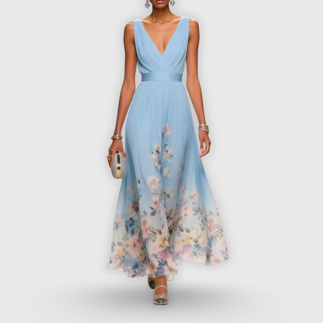 Floravelle™ Empire Maxi Dress | Light Blue / S | Toronty Ottawa