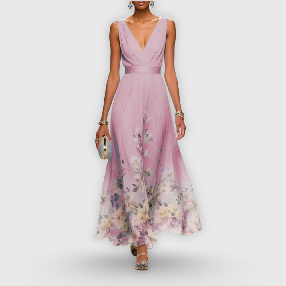 Floravelle™ Empire Maxi Dress | Pink / S | Toronty Ottawa