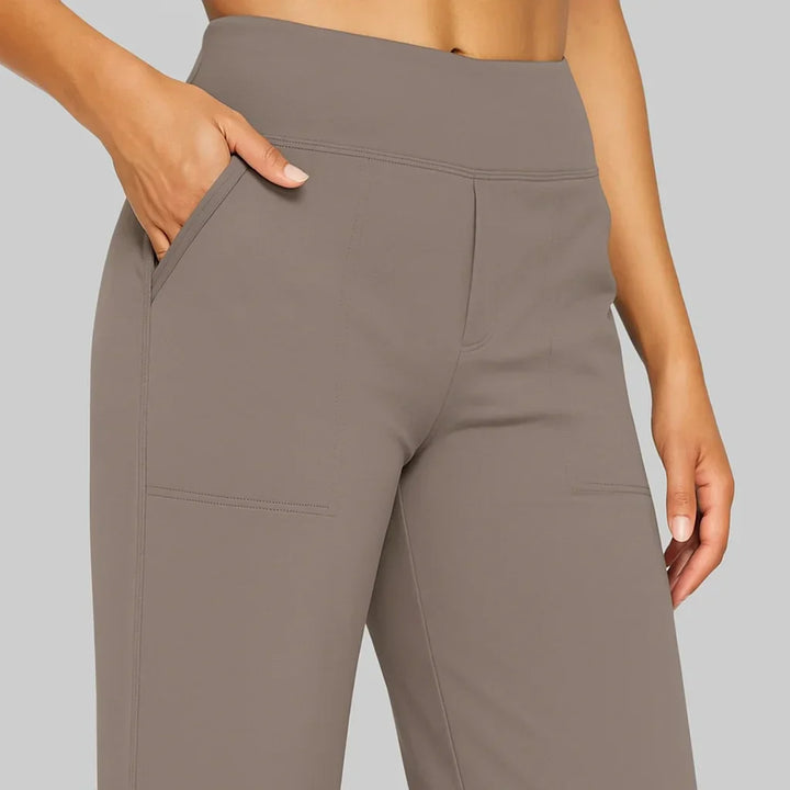 Livia™ | Everyday Comfort Stretch Pants | Taupe / S | Toronty Ottawa