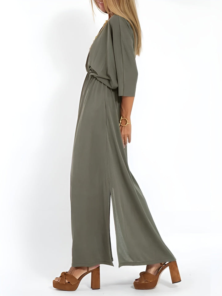 Harriet – Sleek and Simple Day Dress | Green / S | Toronty Ottawa