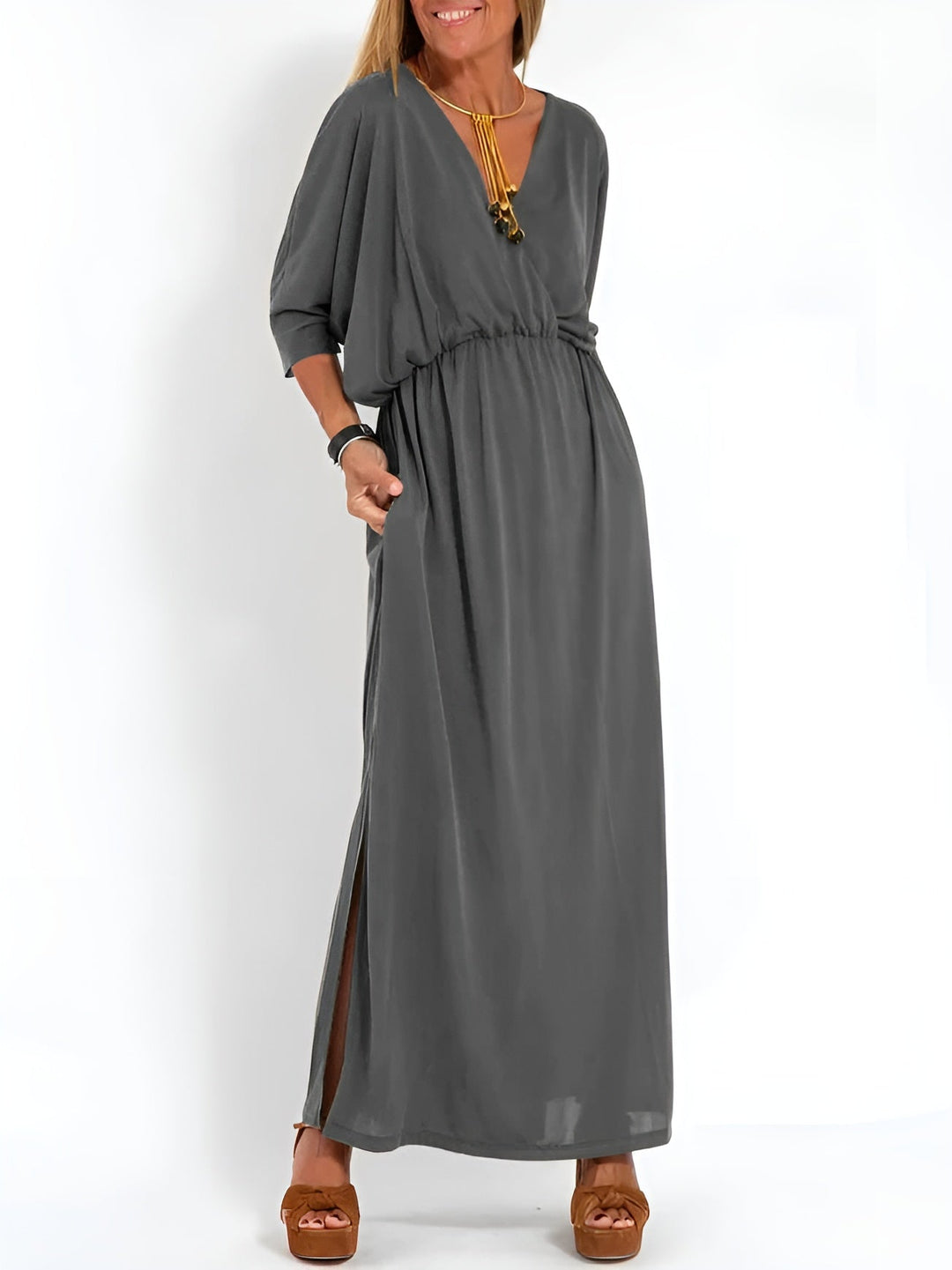 Harriet – Sleek and Simple Day Dress | Dark Gray / S | Toronty Ottawa