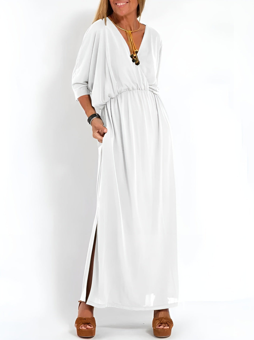 Harriet – Sleek and Simple Day Dress | White / S | Toronty Ottawa