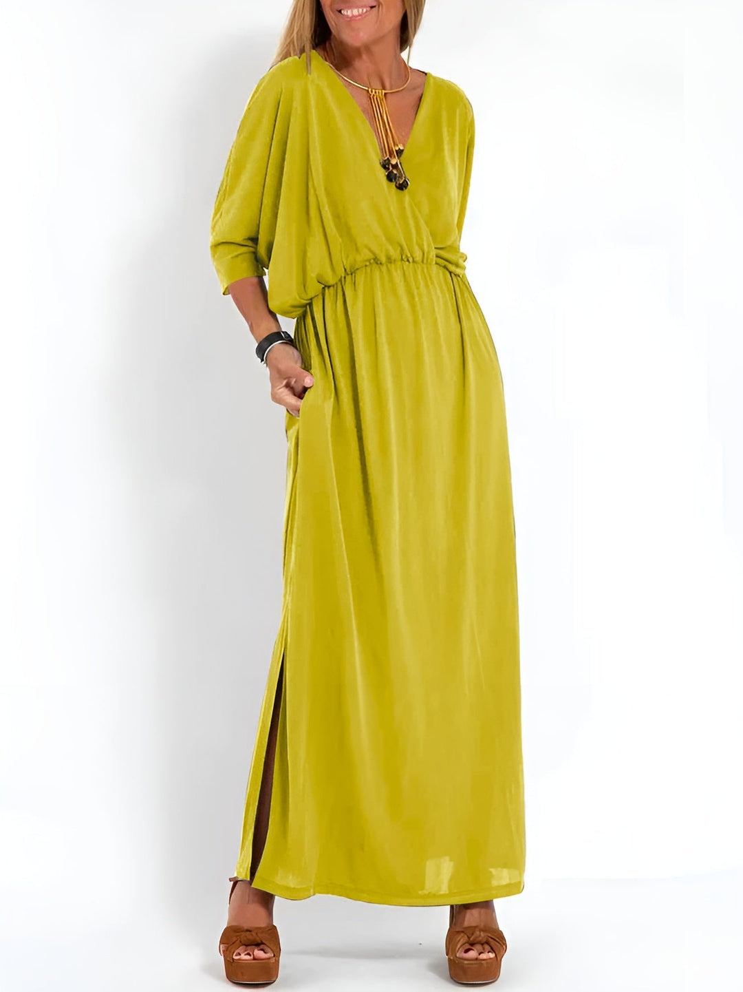 Harriet – Sleek and Simple Day Dress | Yellow / S | Toronty Ottawa