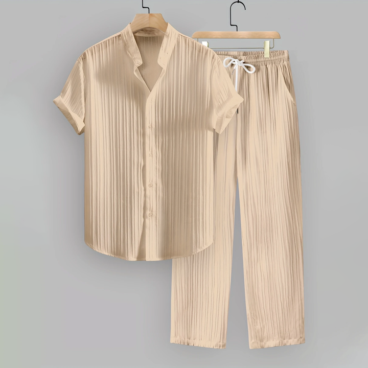 Varella™ | Men’s Striped Lounge Set | Khaki / S | Toronty Ottawa