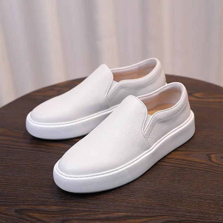 LuxeStep™ Genuine Leather Slip-On Loafers | Wit / 6.5 | Toronty Ottawa