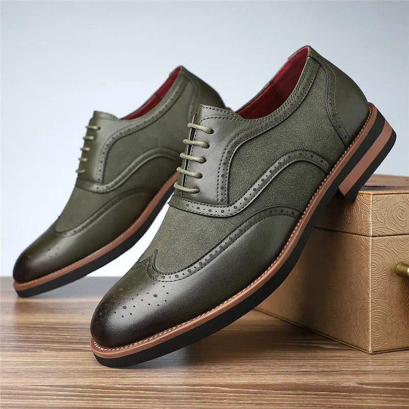 Kingsley™ Two-Tone Brogue — Sharp Style | Black / 7 | Toronty Ottawa