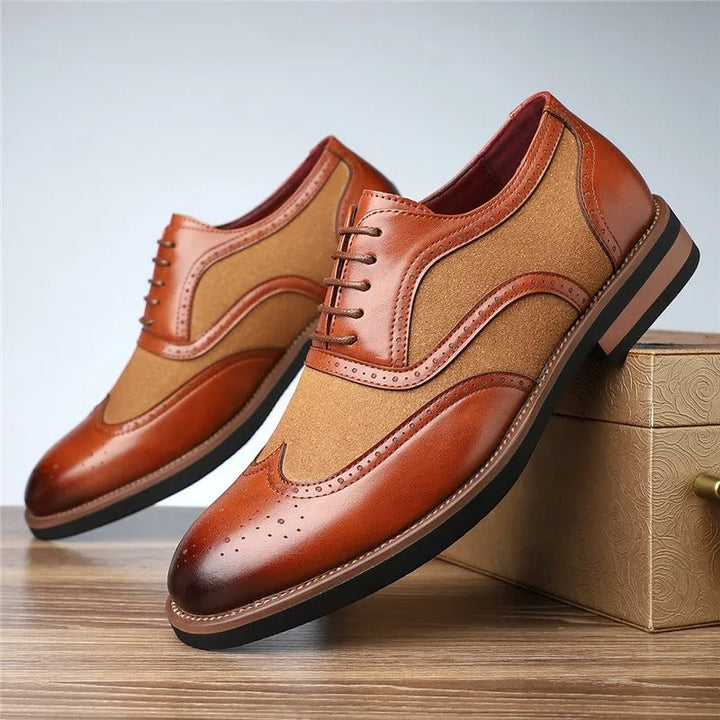 Kingsley™ Two-Tone Brogue — Sharp Style | Black / 7 | Toronty Ottawa
