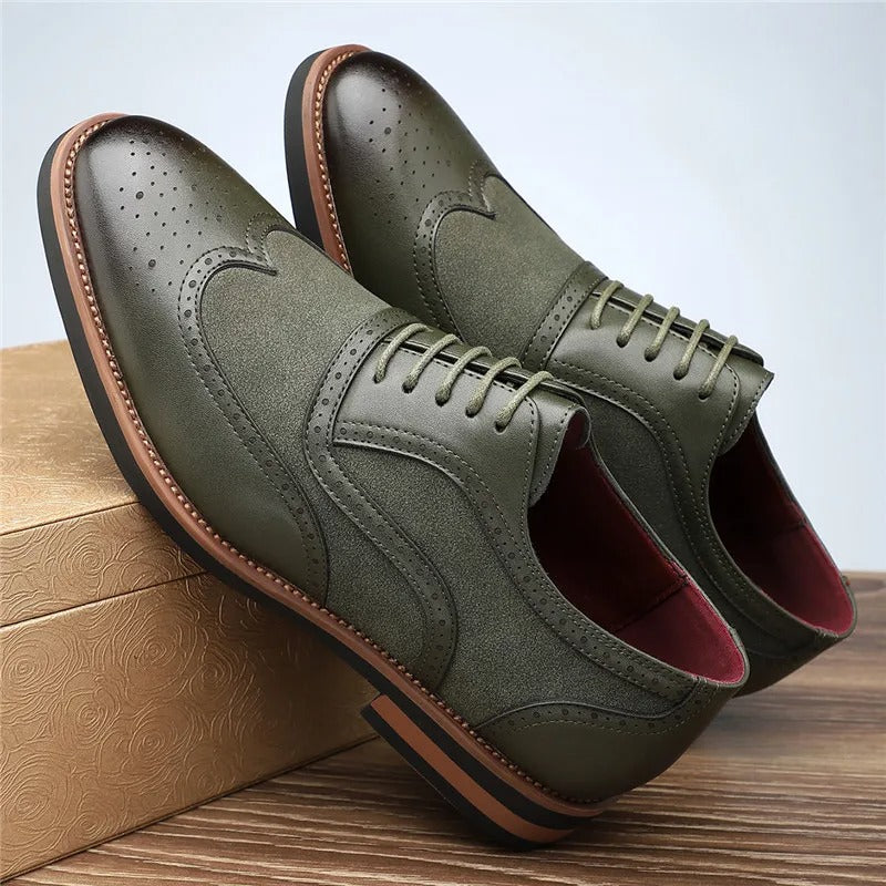 Kingsley™ Two-Tone Brogue — Sharp Style | Olive Gray / 7 | Toronty Ottawa