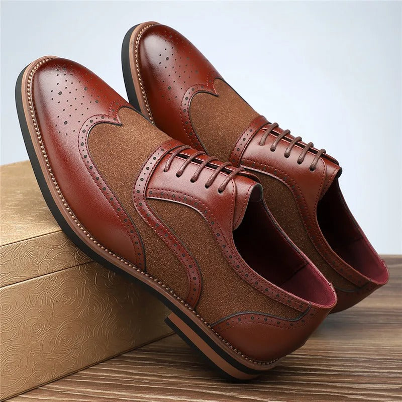 Kingsley™ Two-Tone Brogue — Sharp Style | Dark Brown / 7 | Toronty Ottawa