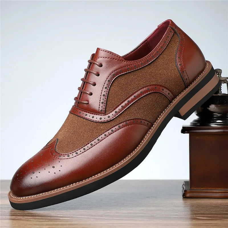 Kingsley™ Two-Tone Brogue — Sharp Style | Black / 7 | Toronty Ottawa
