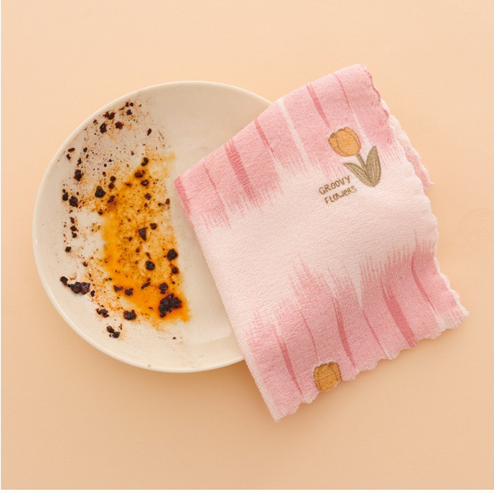 5PCS Coral Flannel Dishcloths for Home Use