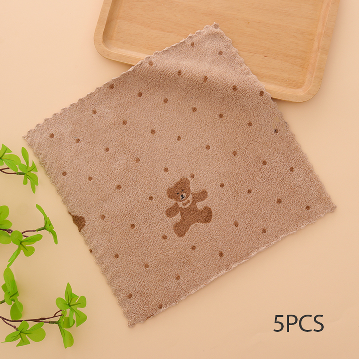 5PCS Coral Flannel Dishcloths for Home Use