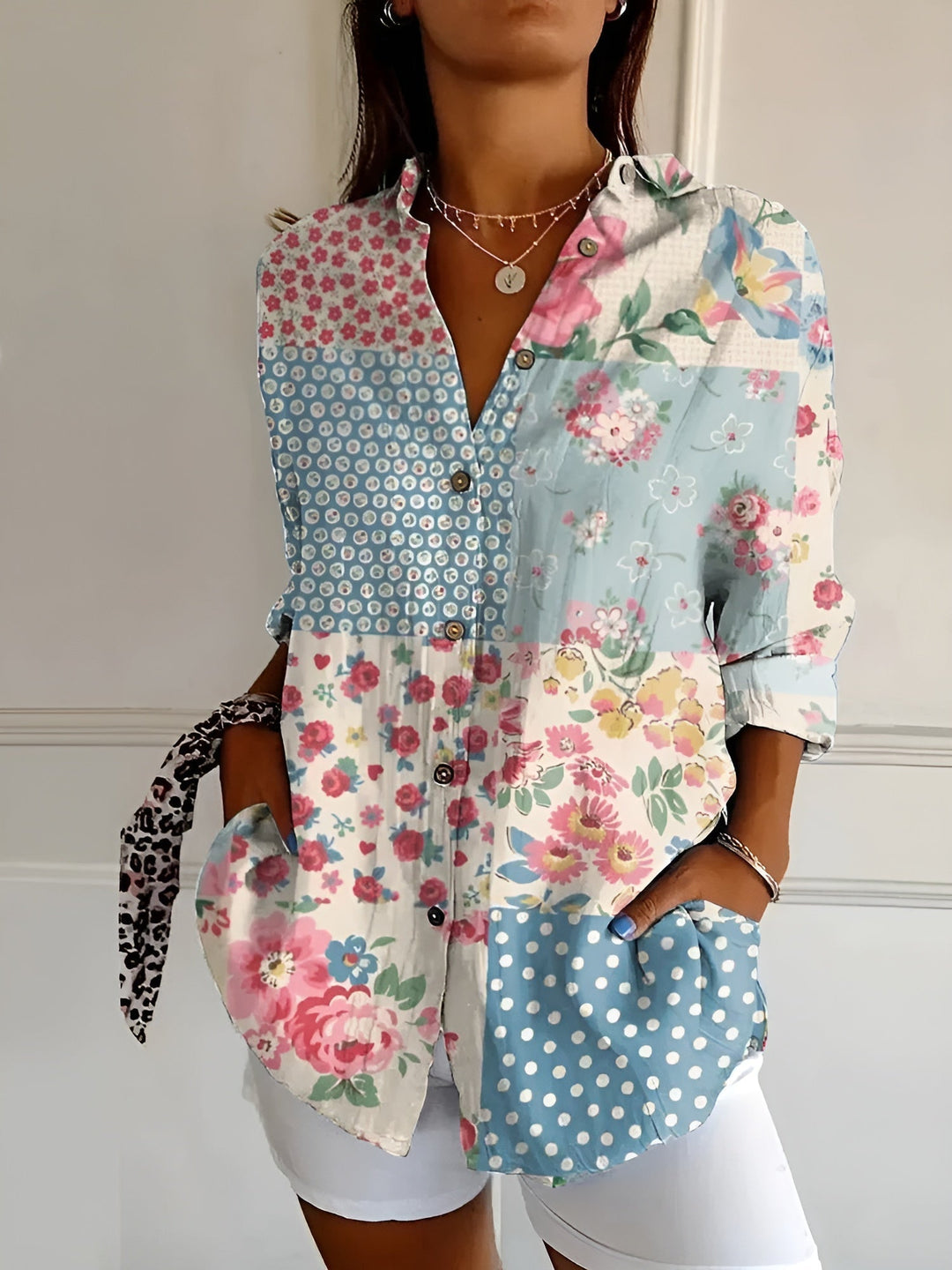 Julia – Soft Bloom Everyday Blouse | Blue / S | Toronty Ottawa