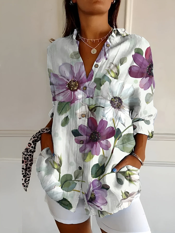 Julia – Soft Bloom Everyday Blouse | Lila / S | Toronty Ottawa