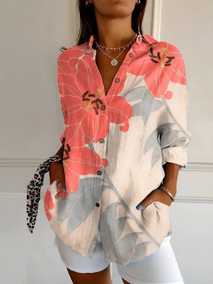 Julia – Soft Bloom Everyday Blouse | Orange / S | Toronty Ottawa